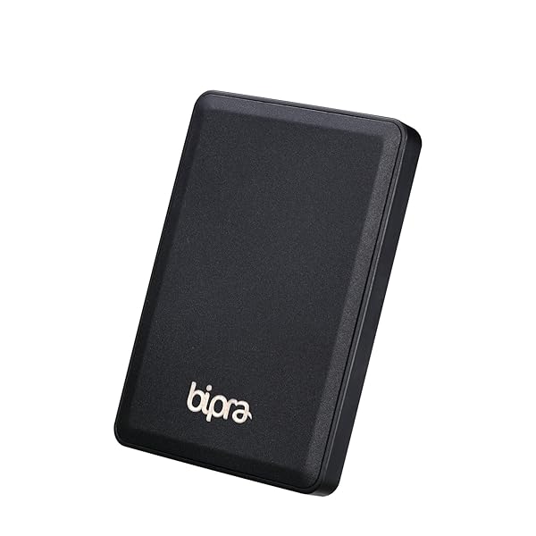 BIPRA BIPRA 320GB External Portable Hard Drive - One Touch Backup, FAT32, Black - Fast & Reliable Storage Solution