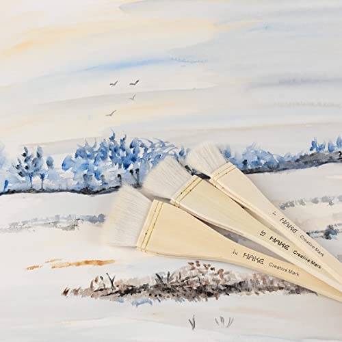 Creative Mark Creative Mark Hake Brush Set - 3 Piece Watercolor & Acrylic Paintbrush Kit for Ceramics, Washes & Varnishes - View 5 of 5