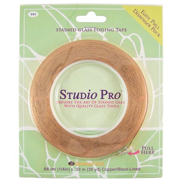 Studio Pro Studio Pro 1/4-Inch Black Lined Copper Foil: Perfect for Crafting & DIY Projects