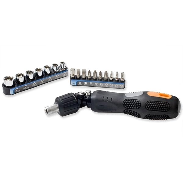 Syba Syba SY-ACC65042 18-Piece 2-in-1 Ratchet & Screwdriver Tool Kit - Versatile & Essential for Every DIYer