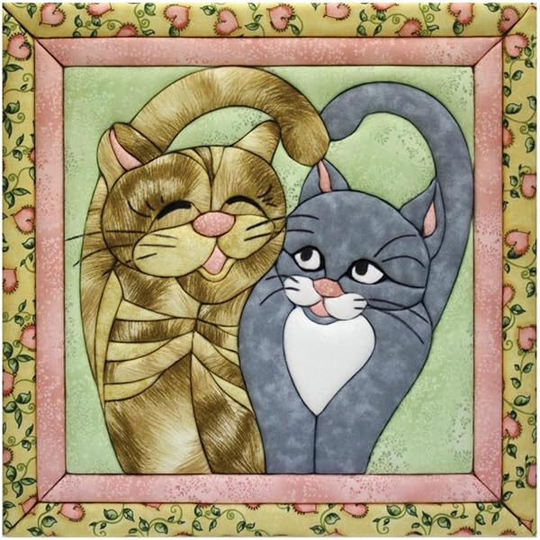 Quilt Magic Quilt Magic Sew Wall Hanging Kit - Cats Meow Design in Green | Easy DIY Home Decor