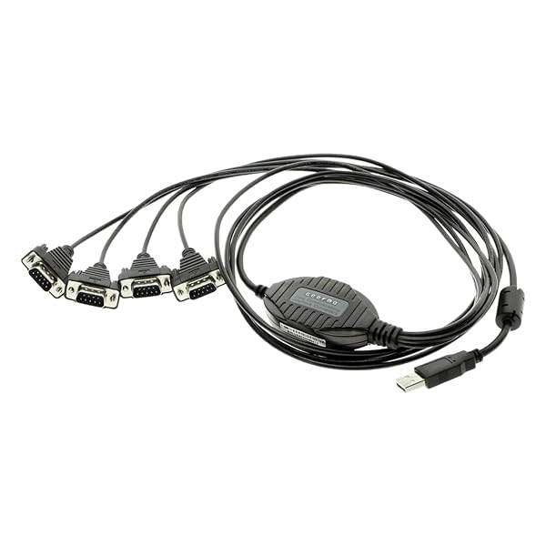 Gearmo Gearmo 4 Port USB to Serial RS232 Adapter with FTDI Chipset for Windows Linux and Mac ESD Surge Protection - View 2 of 8