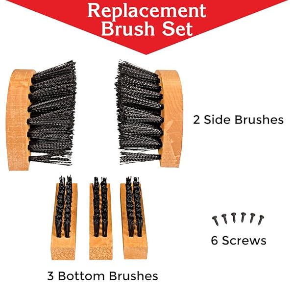 Scrusher Scrusher Deluxe Boot Cleaner Replacement Brush Set Five Piece Boot Brush Kit for Effective Cleaning and Maintenance - View 2 of 6