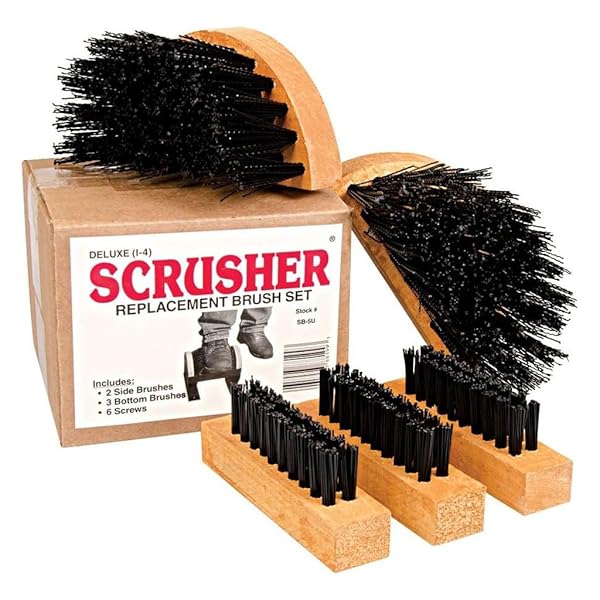 Scrusher Scrusher Deluxe Boot Cleaner Replacement Brush Set Five Piece Boot Brush Kit for Effective Cleaning and Maintenance