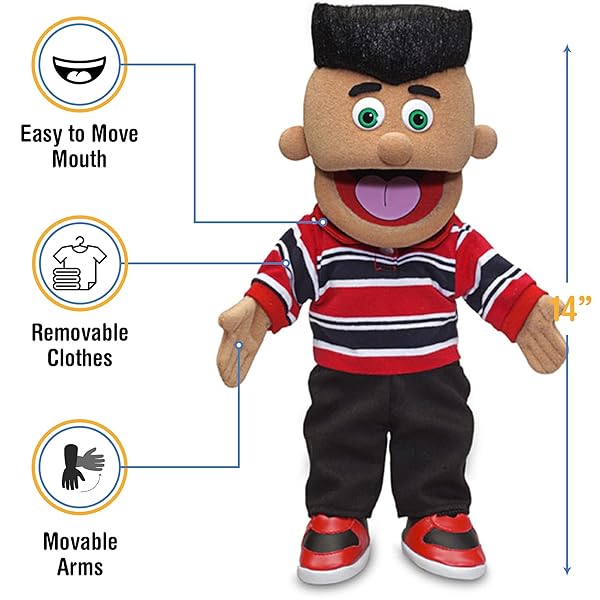 Silly Puppets 14 Inch Jose Hispanic Boy Hand Puppet for Kids Interactive Play and Learning - View 3 of 5