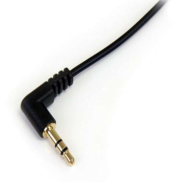 StarTech.com StarTech 1ft Right Angle 3.5mm Audio Cable - Slim Male/Male Aux Cable (MU1MMSRA) - Perfect for Tight Spaces - View 4 of 7