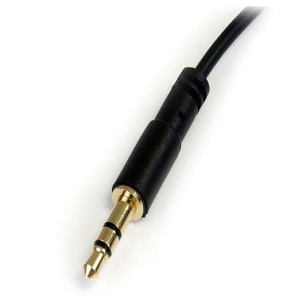 StarTech.com StarTech 1ft Right Angle 3.5mm Audio Cable - Slim Male/Male Aux Cable (MU1MMSRA) - Perfect for Tight Spaces - View 5 of 7