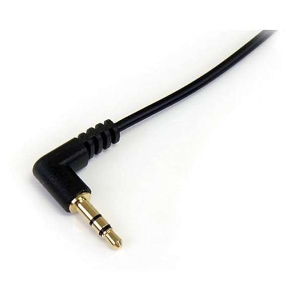 StarTech.com StarTech 1ft Right Angle 3.5mm Audio Cable - Slim Male/Male Aux Cable (MU1MMSRA) - Perfect for Tight Spaces - View 7 of 7