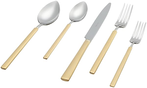 Herdmar Herdmar Vintage 18/10 Stainless Steel 5 Piece Placesetting Elegant Tableware Set