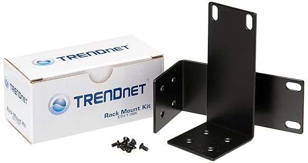 TRENDnet "TRENDNet Rack Mount Kit ETH-11MK for TEG-S16Dg/TEG-S24Dg - Fits 11" to 19" Equipment Racks, Black" - View 2 of 4