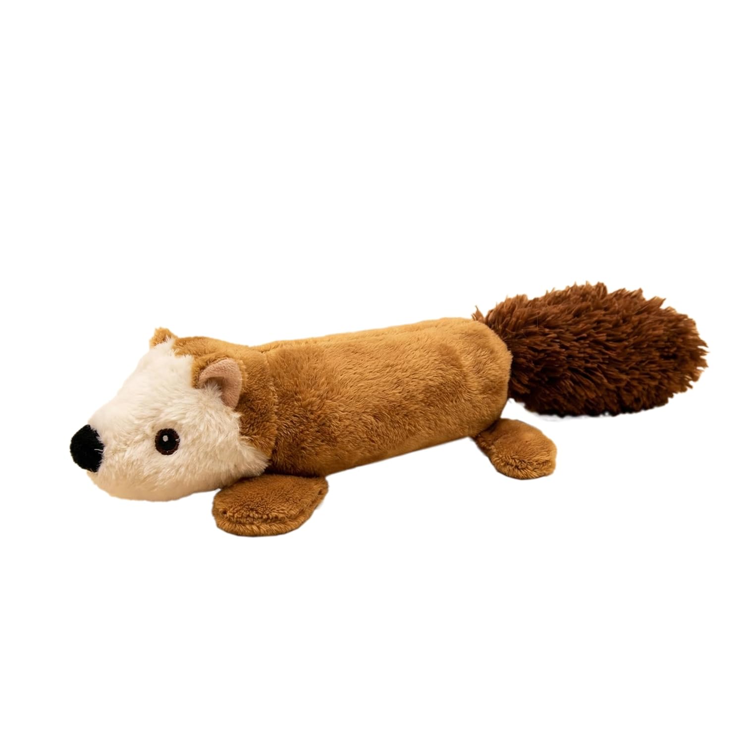 Pet Lou EZ Squeakers Dog Chew Toy 11 Inch Squirrel for Fun Playtime and Chewing Satisfaction