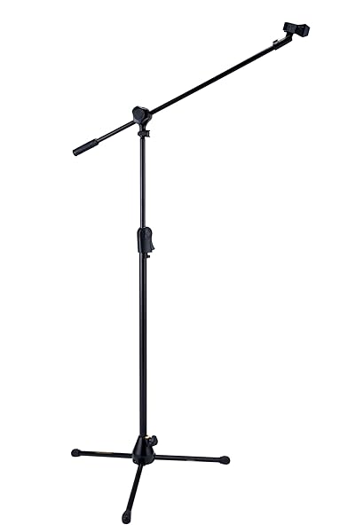 Hercules Hercules MS532B EZ Clutch Tripod Microphone Stand with Boom and Mic Clip for Professional Audio Recording