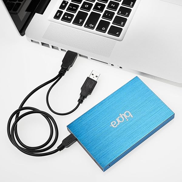 BIPRA BIPRA 500GB Portable USB 2.0 External Hard Drive - 2.5 Inch Blue - Fast Storage Solution - View 8 of 9