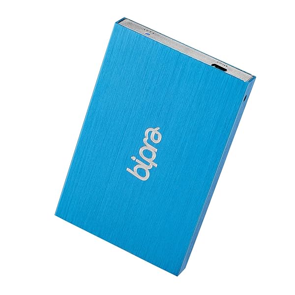 BIPRA BIPRA 500GB Portable USB 2.0 External Hard Drive - 2.5 Inch Blue - Fast Storage Solution - View 3 of 9
