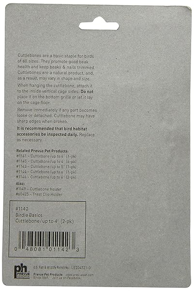 PH Prevue Hendryx Prevue Pet Products 2-Pack 4 Inch Bird Cuttlebone Small for Healthy Beaks and Fun Chewing - View 2 of 2