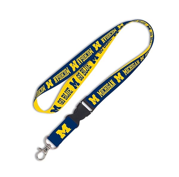 WinCraft Shop Wincraft NCAA Michigan Wolverines Lanyard with Detachable Buckle - Team Color, One Size