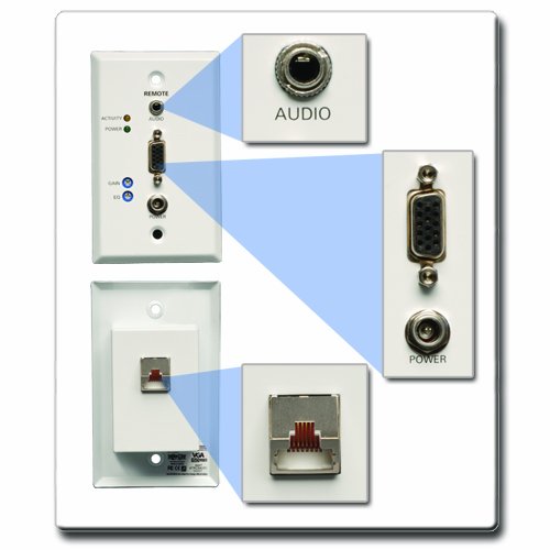 TRIPP LITE Tripp Lite VGA & Audio Over Cat5/Cat6 Extender Wallplate Receiver 1920x1440 at 60Hz - B132-100A-WP-1 - View 5 of 8