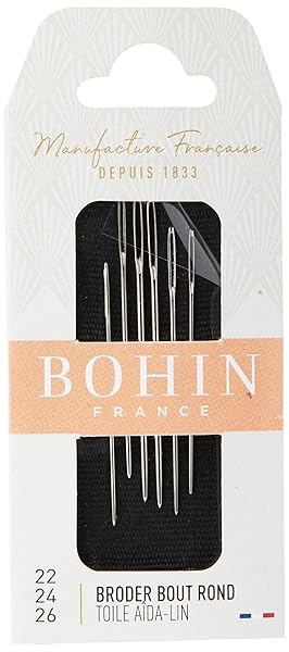 Bohin Buy Bohin Tapestry Hand Needles Size 22/24/26 - 6 Pack for Perfect Stitching