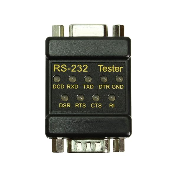CABLEMAX Buy Cablemax RS-232 LED Link Tester - DB-9 Male to Female Connector for Reliable Connectivity