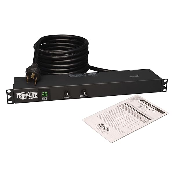 TRIPP LITE Tripp Lite 30A Metered PDU with 12 Outlets, 120V, 15 ft Cord - 1U Rack-Mount Power Solution - View 4 of 6