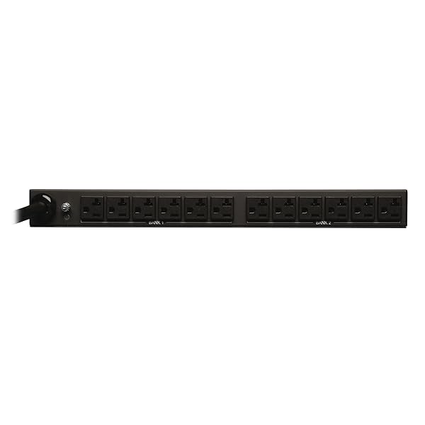 TRIPP LITE Tripp Lite 30A Metered PDU with 12 Outlets, 120V, 15 ft Cord - 1U Rack-Mount Power Solution - View 5 of 6