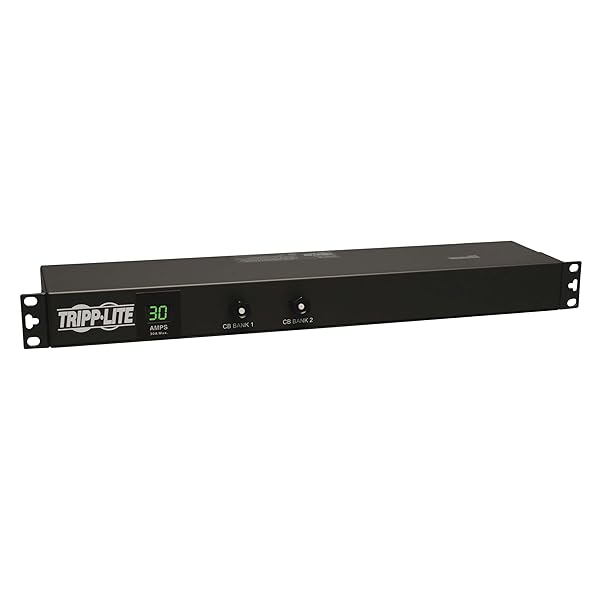 TRIPP LITE Tripp Lite 30A Metered PDU with 12 Outlets, 120V, 15 ft Cord - 1U Rack-Mount Power Solution - View 2 of 6