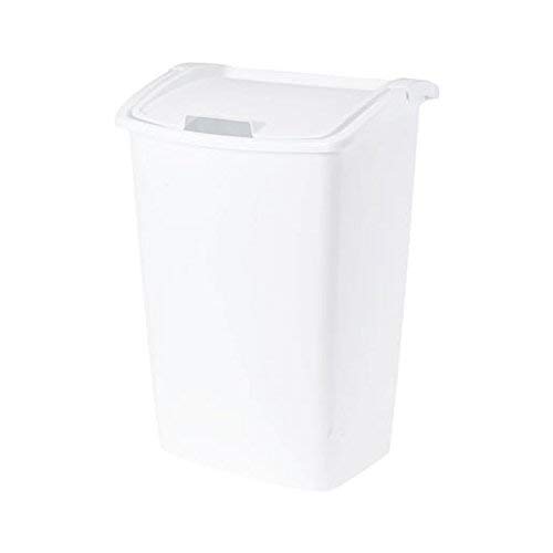 Rubbermaid Rubbermaid 11.25 Gallon White Dual-Action Swing Lid Trash Can for Home, Kitchen & Bathroom - View 5 of 7