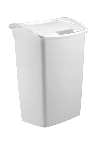 Rubbermaid Rubbermaid 11.25 Gallon White Dual-Action Swing Lid Trash Can for Home, Kitchen & Bathroom - View 2 of 7