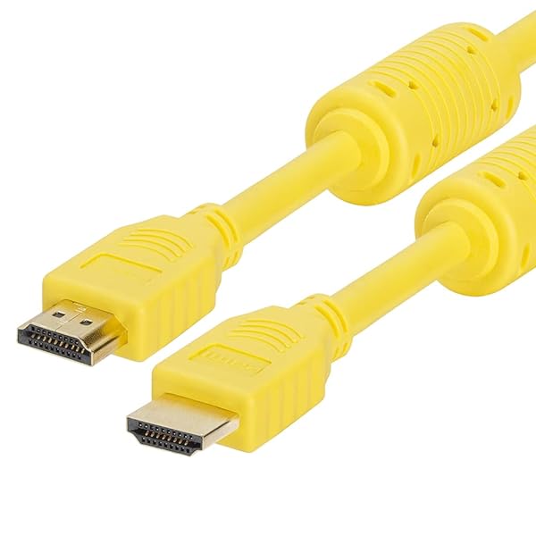 Cmple Cmple 3FT HDMI Cable - High Speed 4K UHD 60Hz, 18Gbps, 3D Audio Return - Yellow HDMI Cord - View 5 of 6