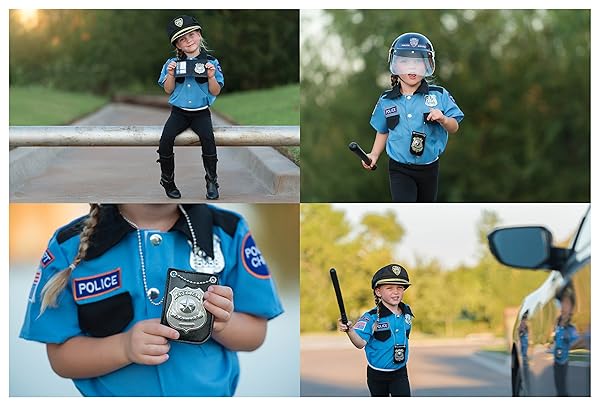 Dress Up America Dress Up America Police Helmet with Visor Kids Costume Hat Cop Accessory for Dress Up Play - View 5 of 5
