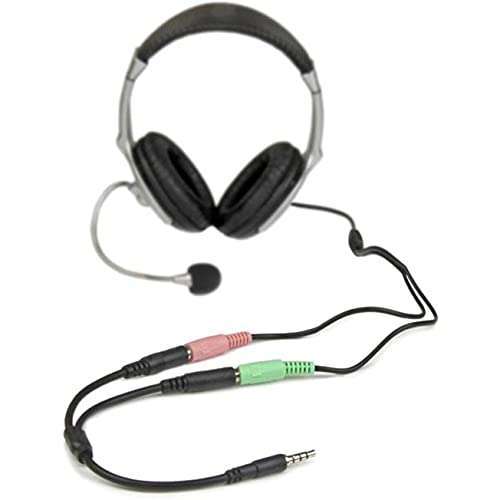StarTech.com StarTech 3.5mm Headset Adapter - Microphone & Headphone Splitter Y Cable for Laptop/PC (MUYHSMFF) - Black - View 8 of 10
