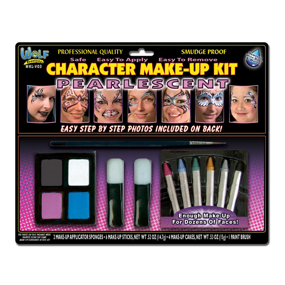 Wolfe FX Pearlescent Multi Face Character Face Painting Kit for Creative Fun and Imaginative Play