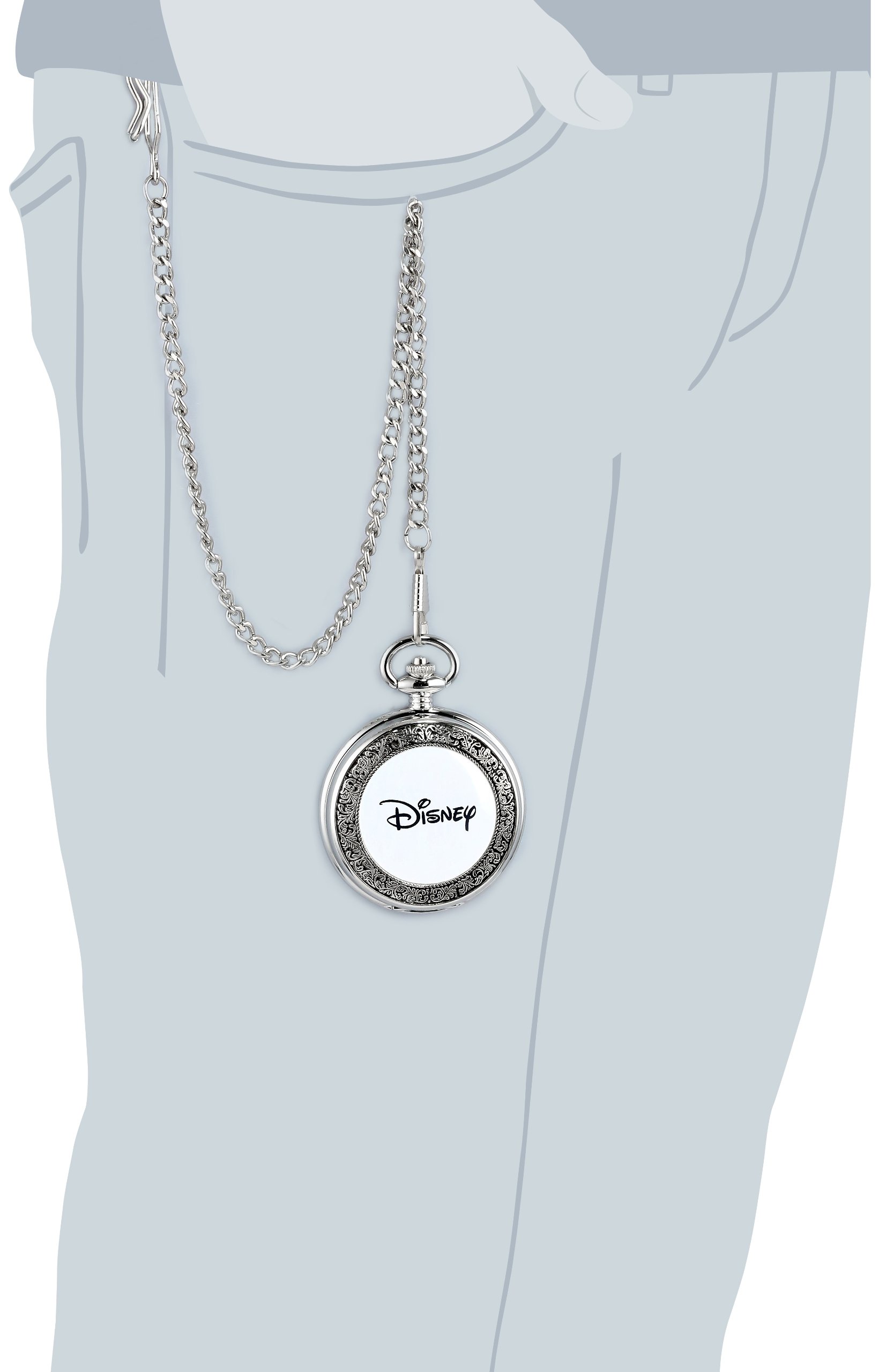 Disney Men's Mickey Mouse Pocket Watch Stylish Timepiece for Fans - View 6 of 7