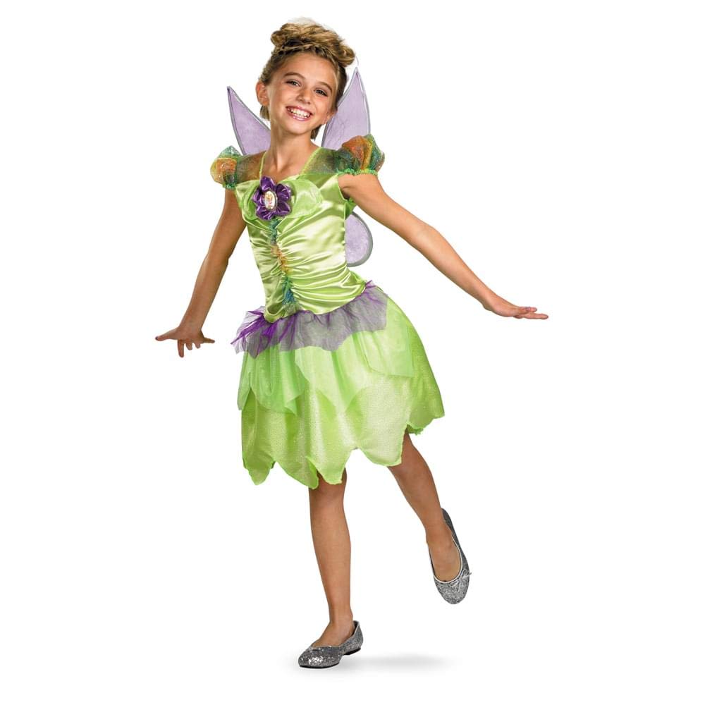 Disney Tinker Bell Rainbow Classic Girls Costume for Dress Up and Halloween Fun