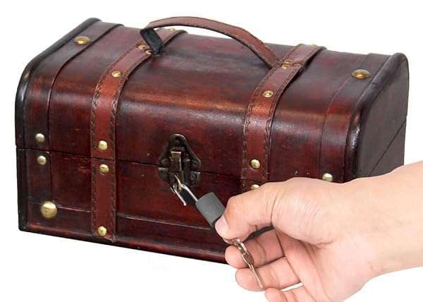Vintiquewise Vintiquewise(TM Decorative Treasure Box - Wooden Trunk Chest