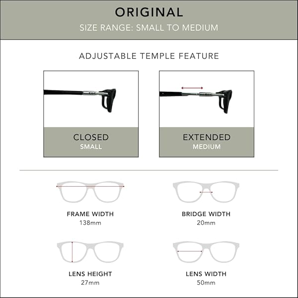 Clic Clic Magnetic Reading Glasses for Men and Women Original Smoke 1.50 Magnification Computer Readers S-M Size - View 6 of 7