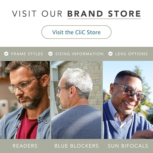 Clic Clic Magnetic Reading Glasses for Men and Women Original Smoke 1.50 Magnification Computer Readers S-M Size - View 7 of 7