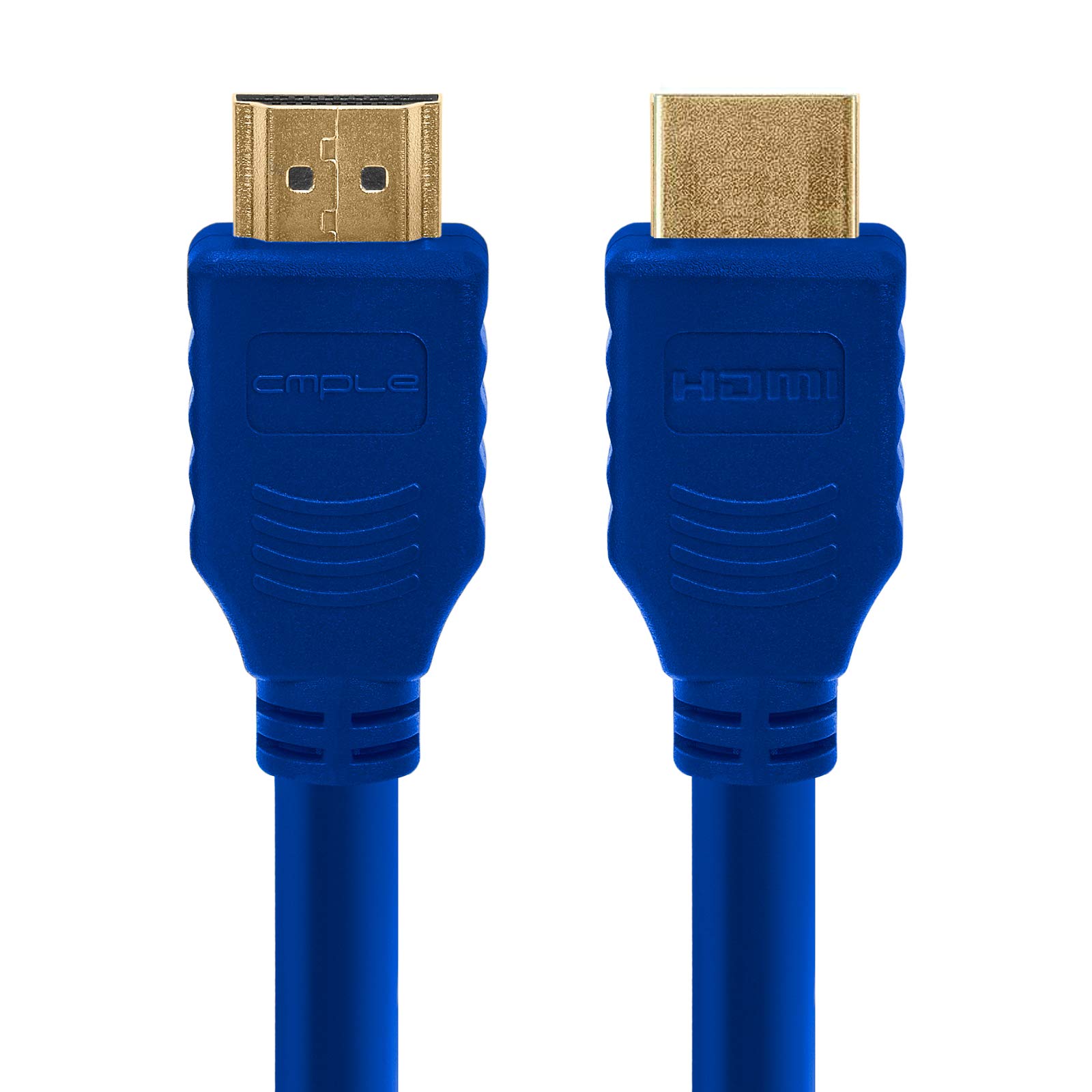 Cmple 3FT HDMI Cable - High Speed 4K UHD 60Hz, 18Gbps, 3D Audio Return - Durable Blue HDMI Cord