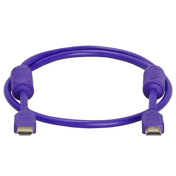 Cmple Cmple 3FT HDMI Cable - High Speed 4K UHD 60Hz, 18Gbps, 3D Audio Return - Purple HDMI Cord - View 4 of 6