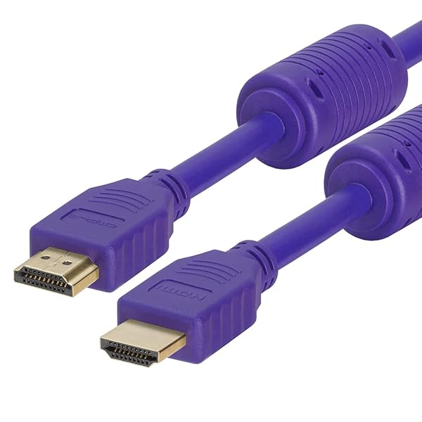 Cmple Cmple 3FT HDMI Cable - High Speed 4K UHD 60Hz, 18Gbps, 3D Audio Return - Purple HDMI Cord - View 5 of 6