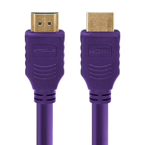 Cmple Cmple 3FT HDMI Cable - High Speed 4K UHD 60Hz, 18Gbps, 3D Audio Return - Purple HDMI Cord - View 2 of 6