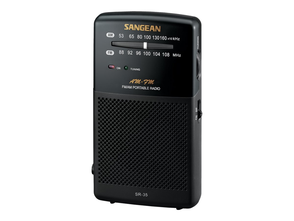 Buy Sangean SR-35 AM/FM Pocket Analog Radio - Compact, Stylish & High-Quality Sound in Black