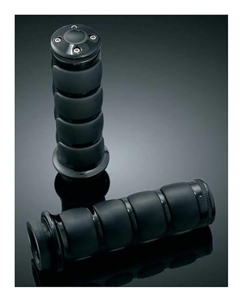 Kuryakyn Buy Kuryakyn 6321 ISO Handlebar Grips for 2008-19 Harley-Davidson - Gloss Black, Perfect for Electronic Throttle Control - View 4 of 4