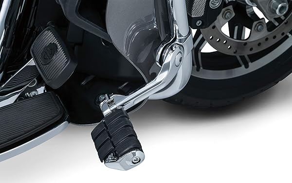 "Upgrade Your Ride: Kuryakyn 4529 Motorcycle Foot Controls with Dually ISO Pegs for 1-1/4" Engine Guards"