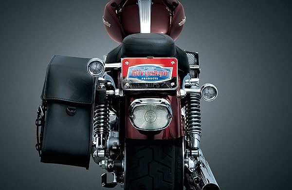 Kuryakyn Upgrade Your Ride: Kuryakyn 3155 Chrome & Black Rear Fender License Plate Turn Signal Relocator Kit - View 6 of 6