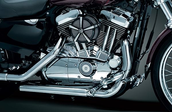 Kuryakyn Buy Kuryakyn 9514 Mach 2 Air Cleaner for Harley-Davidson - Custom Black/Chrome Filter Assembly - View 4 of 5