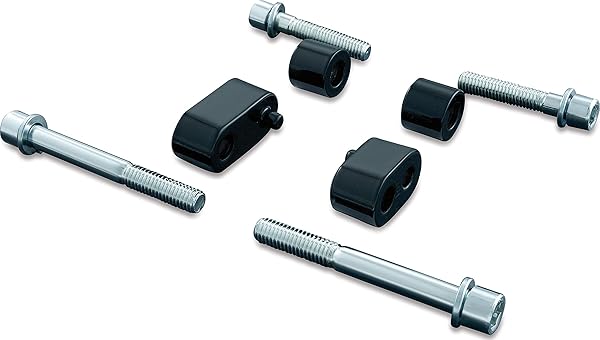 Kuryakyn Upgrade Your Ride: Kuryakyn 7509 Driver Floorboard Extension Spacers for 2009-19 Harley-Davidson - Gloss Black - View 2 of 2