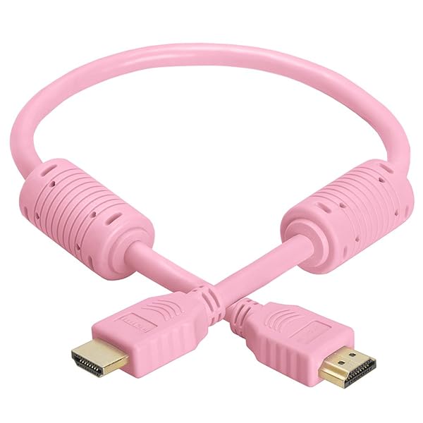 Cmple Cmple 1.5FT HDMI Cable - High Speed 4K UHD 60Hz, 18Gbps, Pink - Perfect for HDTV & 3D Audio Return - View 4 of 6
