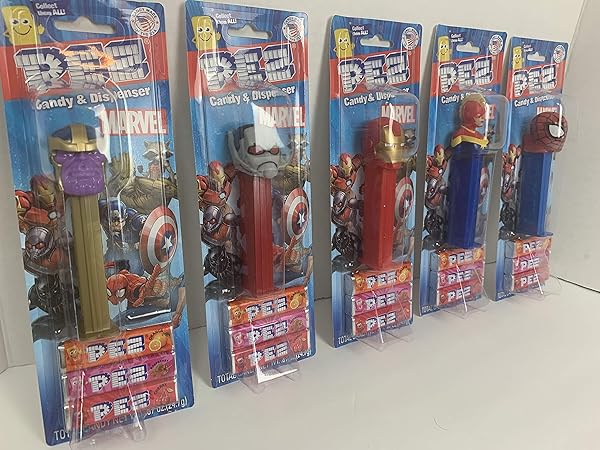 PEZ Marvel Avengers Pez Dispenser with 3 Refill Candies - Collectible Heroes Vary!