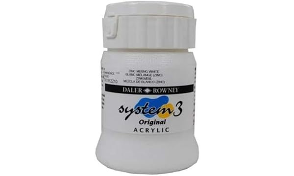 Buy Daler Rowney System3 Zinc Mixing White 150ml - Premium Acrylic Paint for Artists & Students | Ideal for Murals & Canvas
